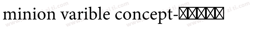 minion varible concept字体转换